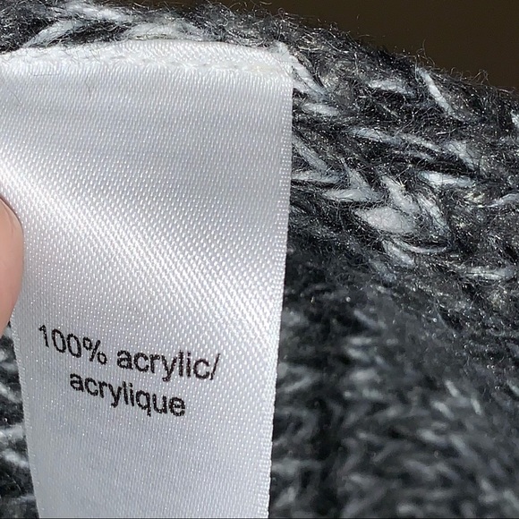 Cozy Knit Open-Front Sweater - Black and White - Picture 3 of 7